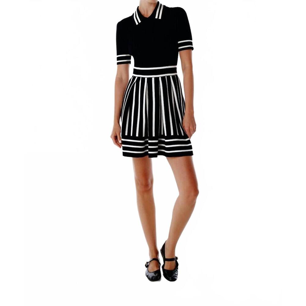 NEW KNITSS rita mini dress in black white